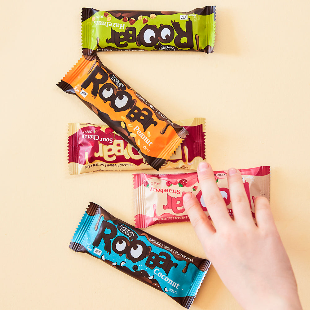 Probierpaket Schokoriegel Roobar (15 Riegel)