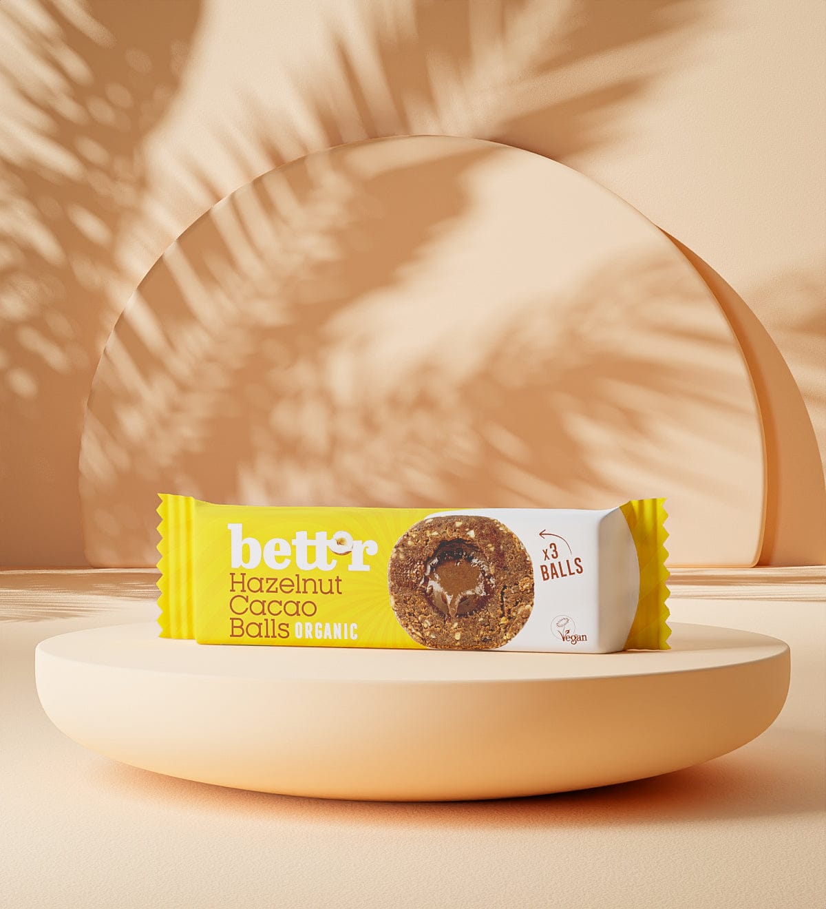 Bett'r Snacks Bio Fruchtkugeln mit Haselnuss- und Kakaofüllung
