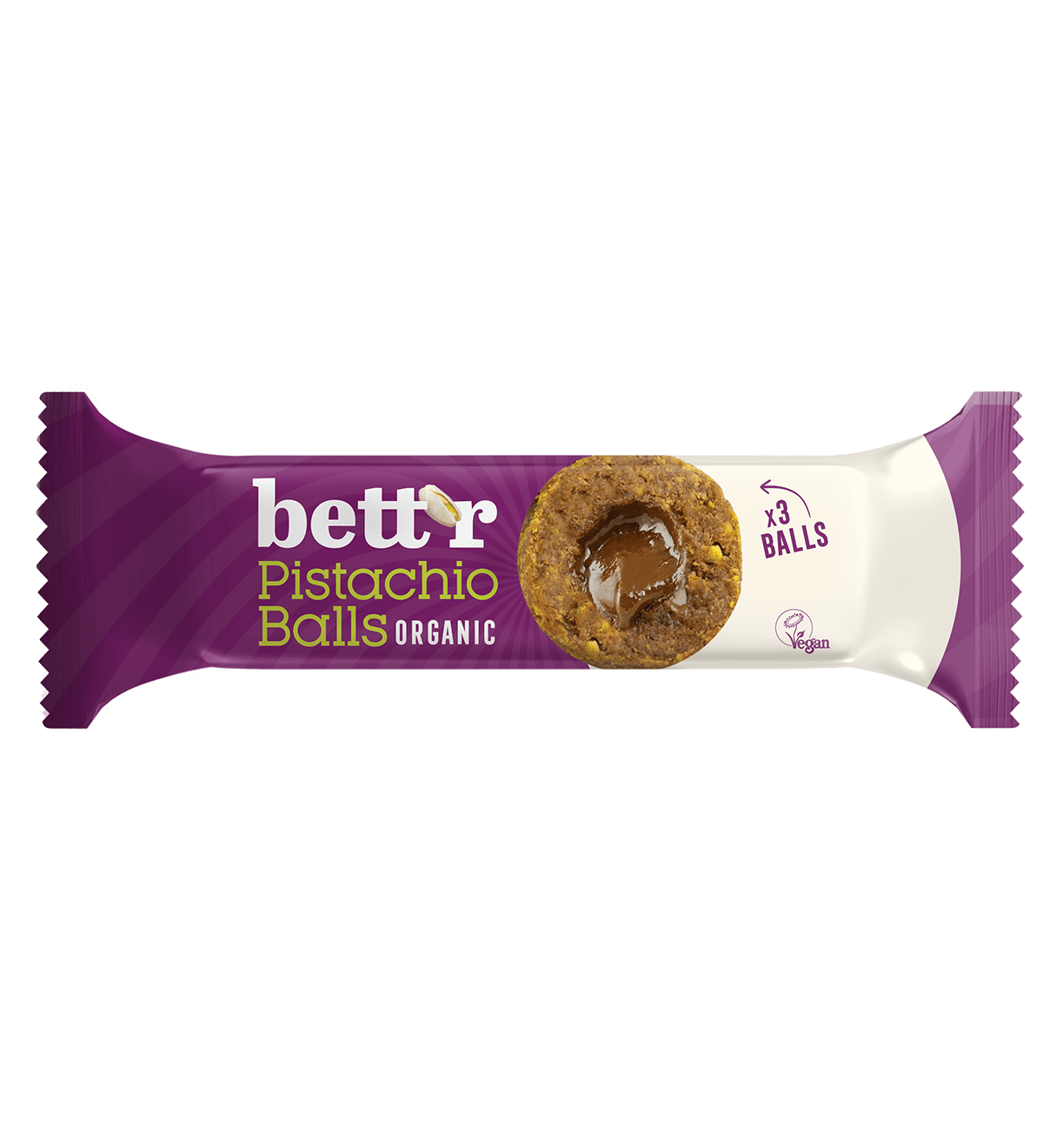 Bett'r Snacks Bio Fruchtkugeln mit Pistazienfüllung