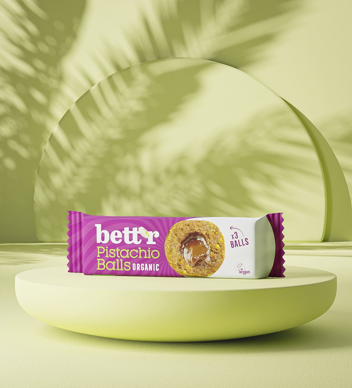 Bett'r Snacks Bio Fruchtkugeln mit Pistazienfüllung