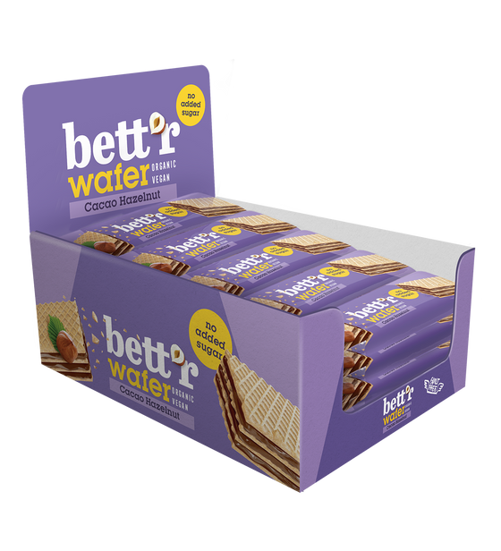 Bio Waffel mit Kakao-Haselnuss Creme