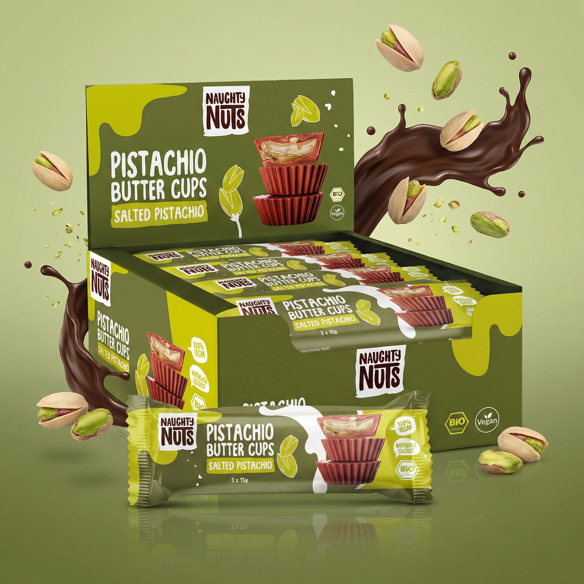 Naughty Nuts Nutbuttercups Bio Pistazienbutter Cups Salted Pistachio