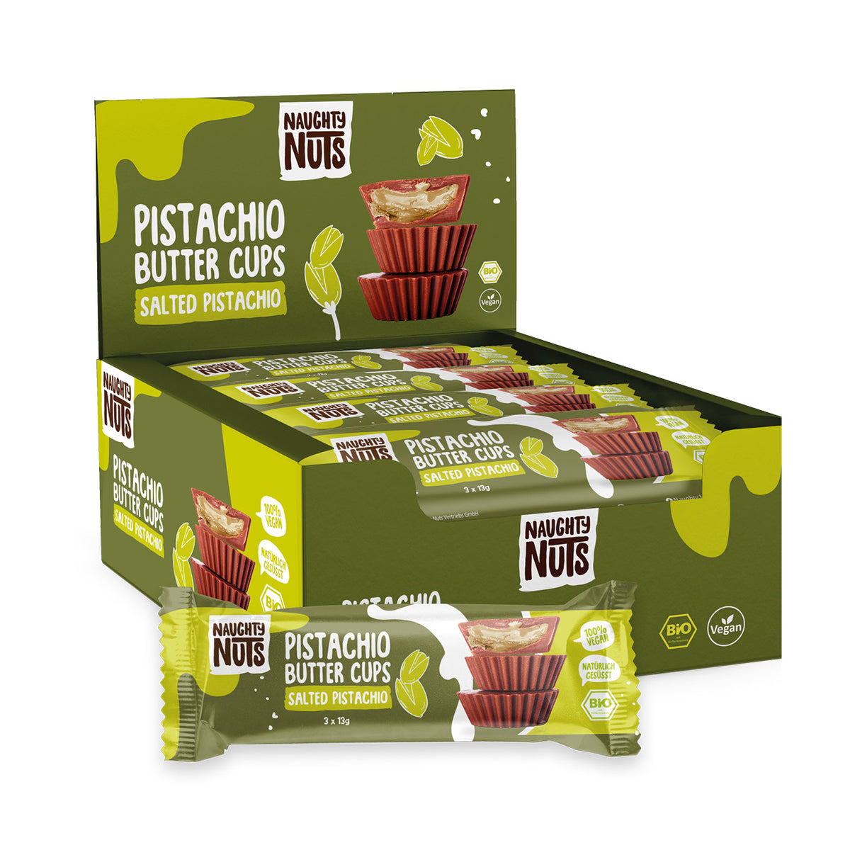 Bio Pistazienbutter Cups Salted Pistachio
