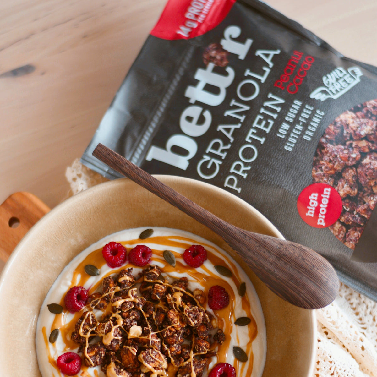 Bio Protein Granola Erdnuss &amp; Kakao