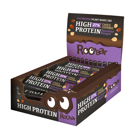 High-Protein Schokoriegel mit Haselnuss Nougat